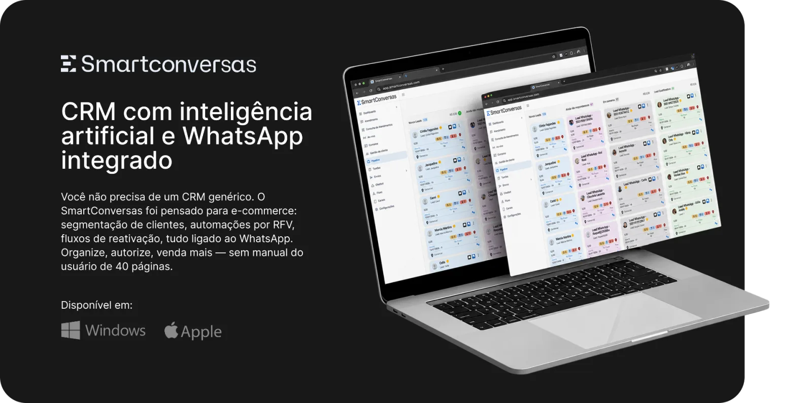 Interface do CRM SmartConversas